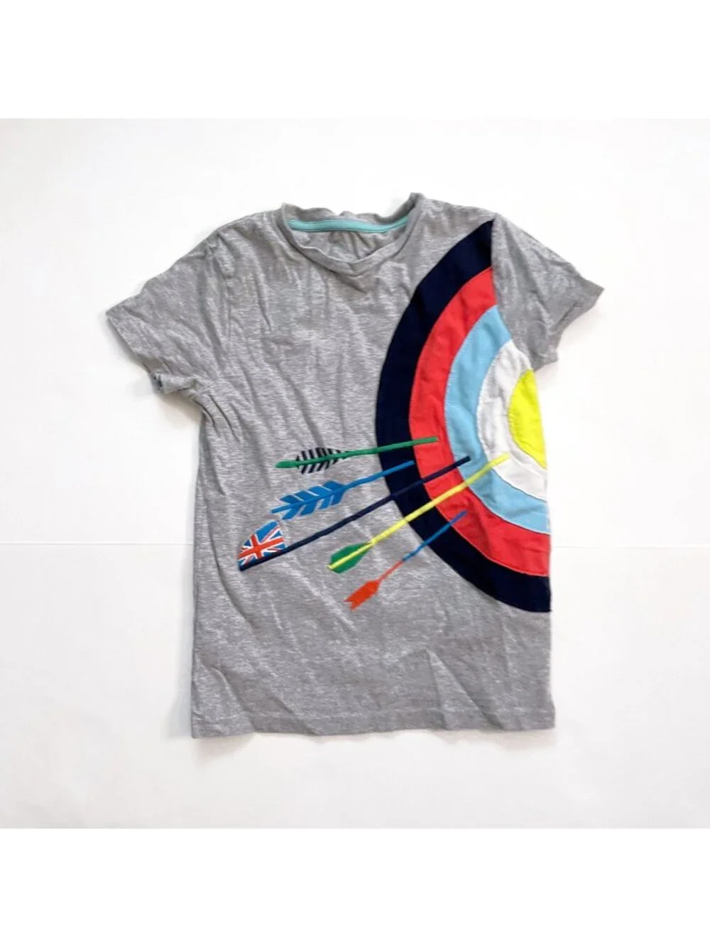Mini Boden Archery Target Applique Tee, Size 9/10